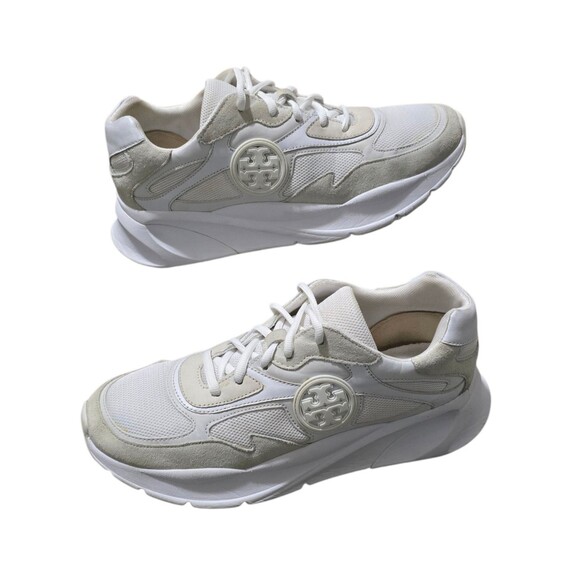 Tory Burch Sawyer Sneakers Womens Size 10M Shoes White 86684 - Picture 1 of 11